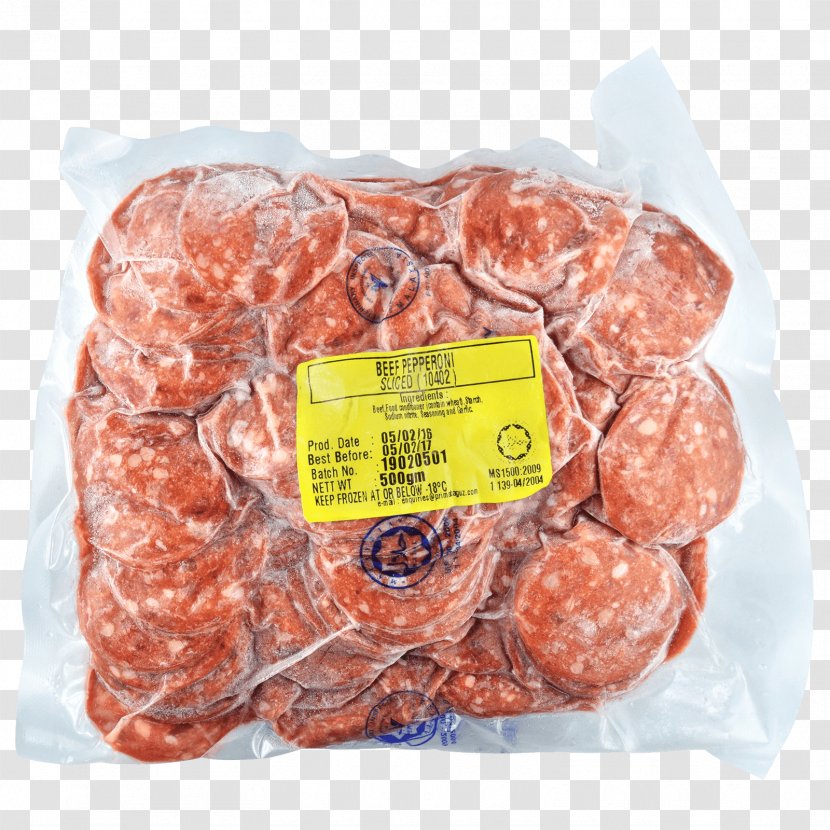 Salami Soppressata Mettwurst Bacon Halal - Salt Cured Meat Transparent PNG