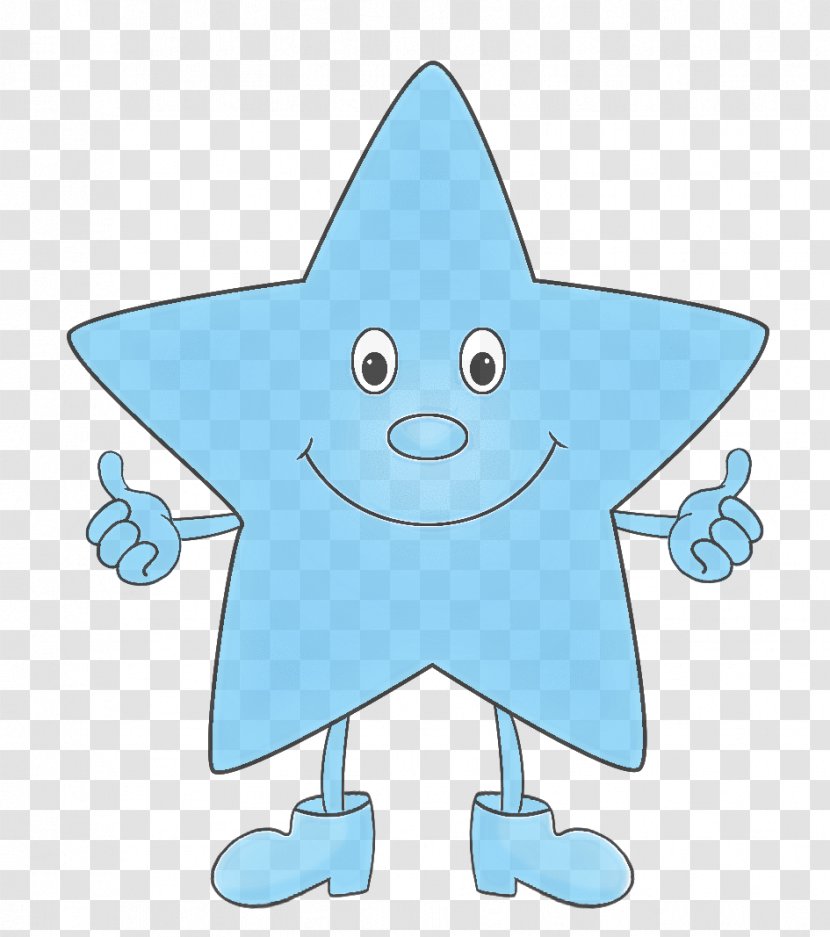 Cartoon Turquoise Star Clip Art Transparent PNG