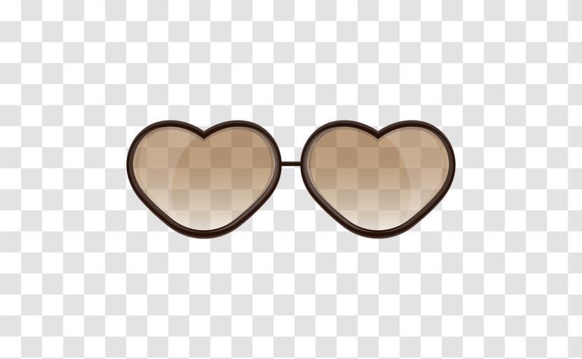 Sunglasses Heart Brown - Red - Shades Vector Transparent PNG
