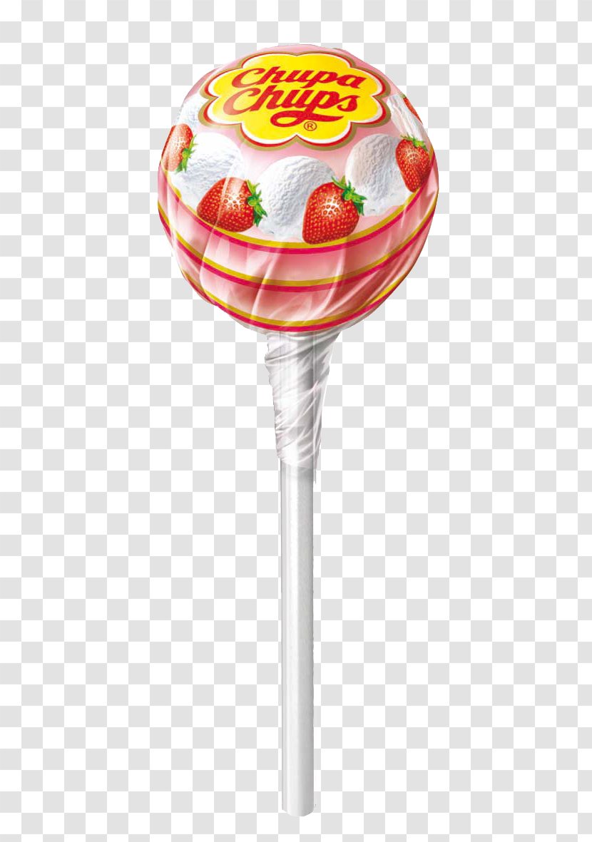 Lollipop Ice Cream Ramune Chupa Chups - Strawberry Transparent PNG