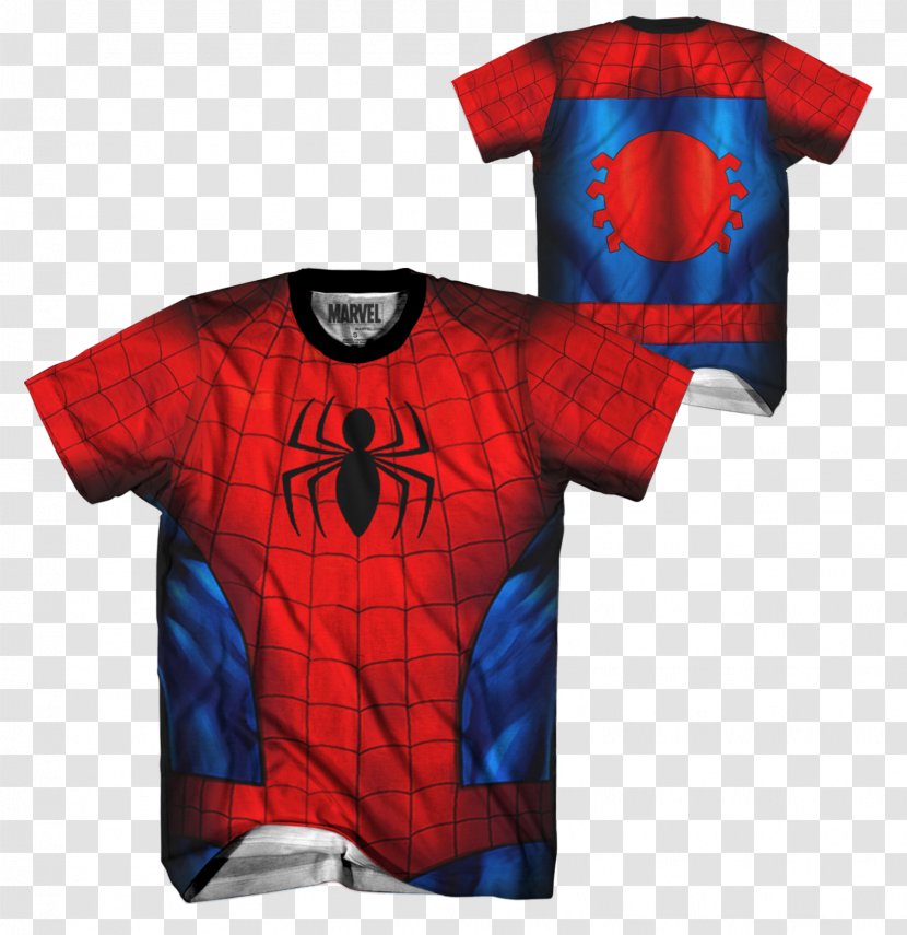 Spider-Man T-shirt Sleeve Male - Sportswear - Spider Silk Decoration Transparent PNG