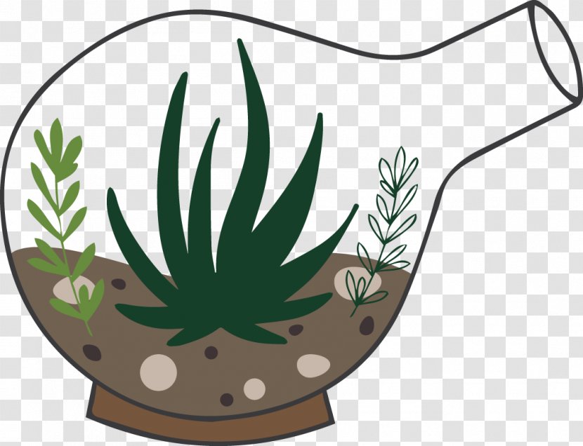 Plant Glass Illustration - Art - Hand-painted Bulb Pot Transparent PNG