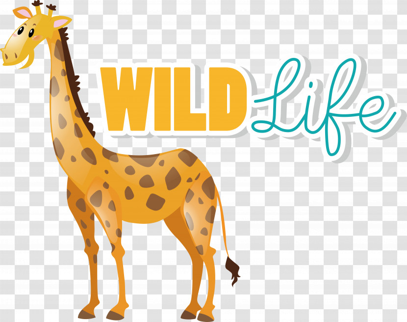Giraffe Wildlife Pattern Tail Animal Figurine Transparent PNG