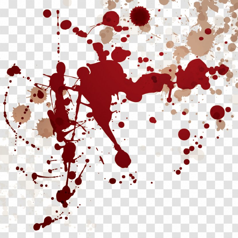 Blood Residue Point - Watercolor - Bloodstain Transparent PNG