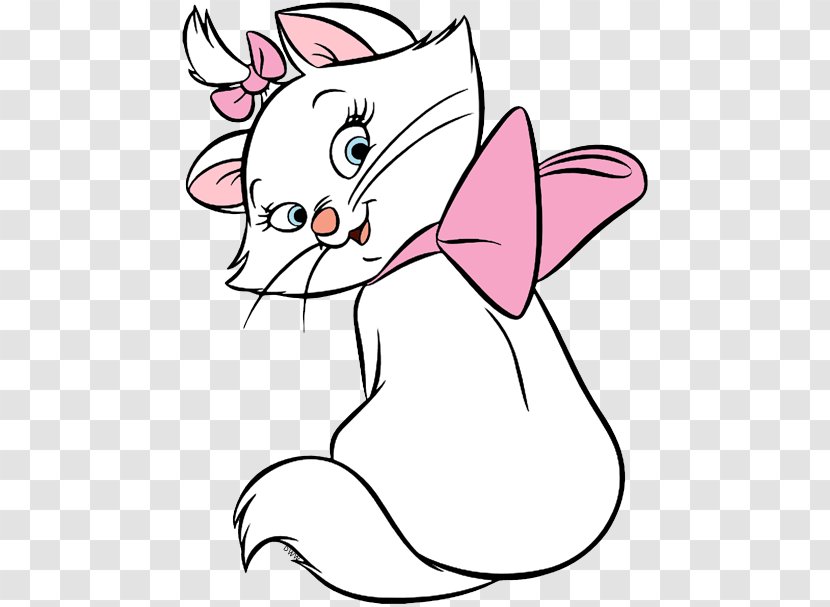 Kitten Whiskers Sticker The Walt Disney Company Clip Art - Flower - Marie Aristocats Transparent PNG