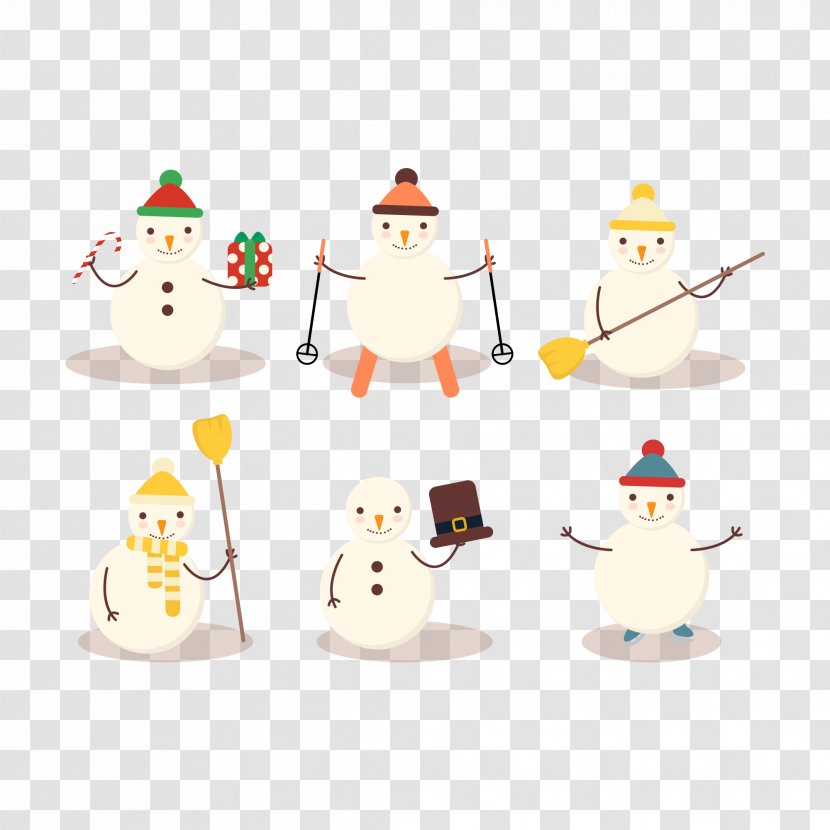 Snowman Christmas Illustration - Cute Transparent PNG