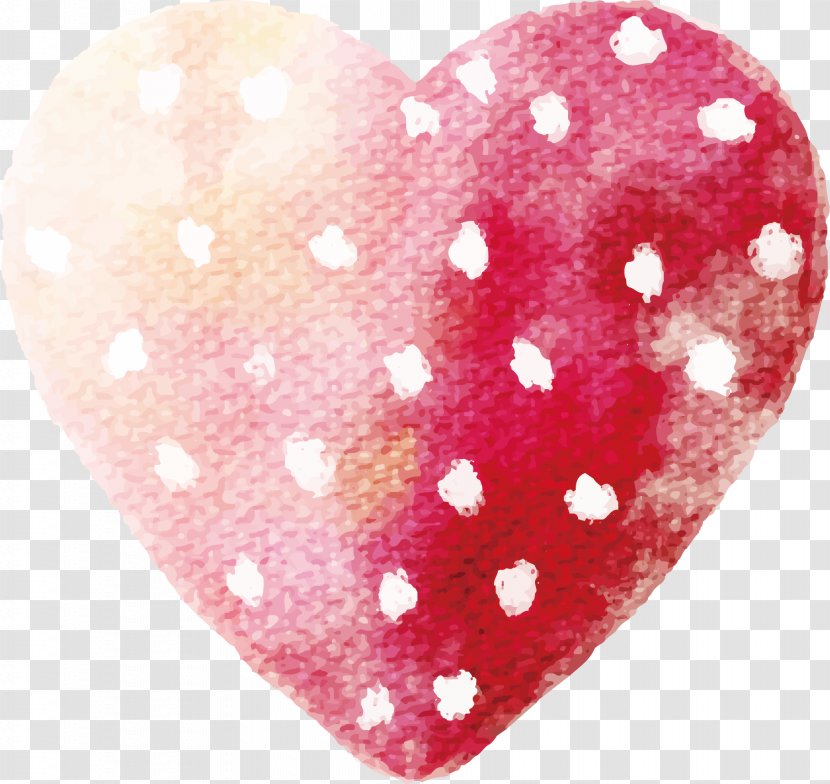 Heart Watercolor Painting Red - Pink Transparent PNG
