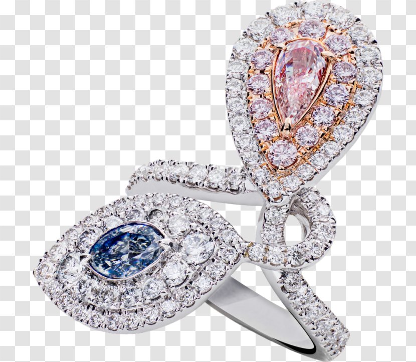 Jewellery Gemstone Ring Bling-bling Diamond - Carat - Pink Blue Transparent PNG