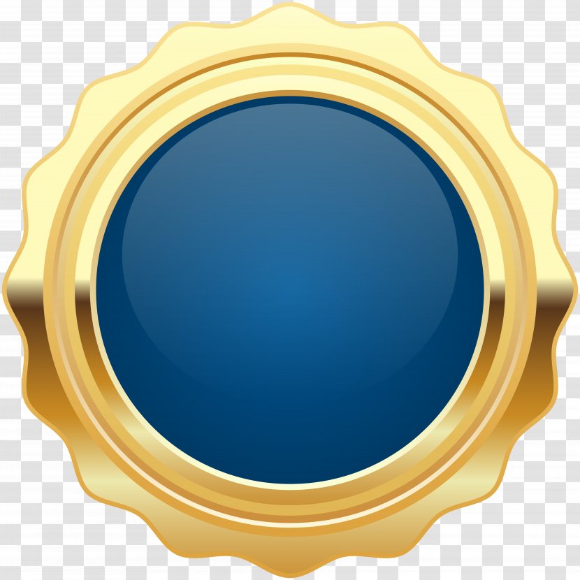 Image File Formats Lossless Compression - Yellow - Seal Badge Blue Gold Clip Art Transparent PNG