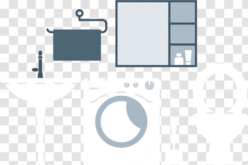 Bathroom Cabinet Toilet - Blue - Free Element Vector Transparent PNG