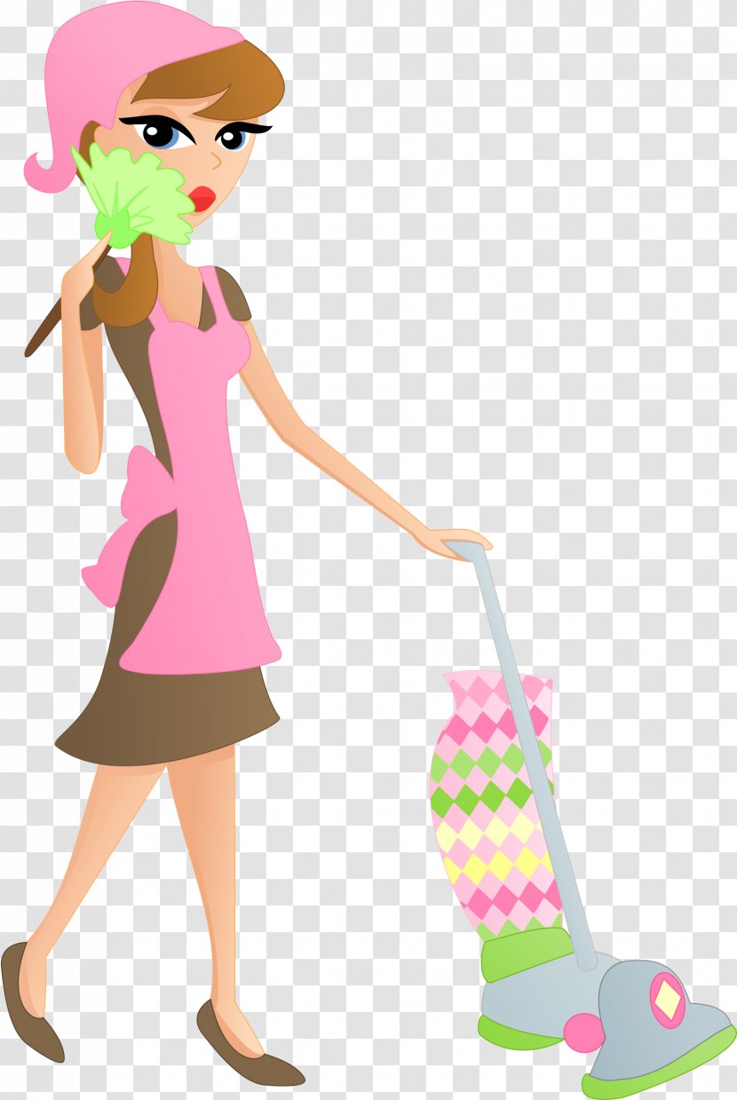 Cleaner Maid Service Green Cleaning Housekeeping - Janitor - Summer Fashion Cartoon Fresh Transparent PNG