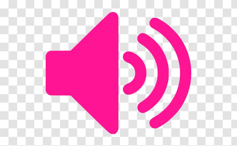 Sound Volume Media Controls - Pink - Font Awesome Transparent PNG