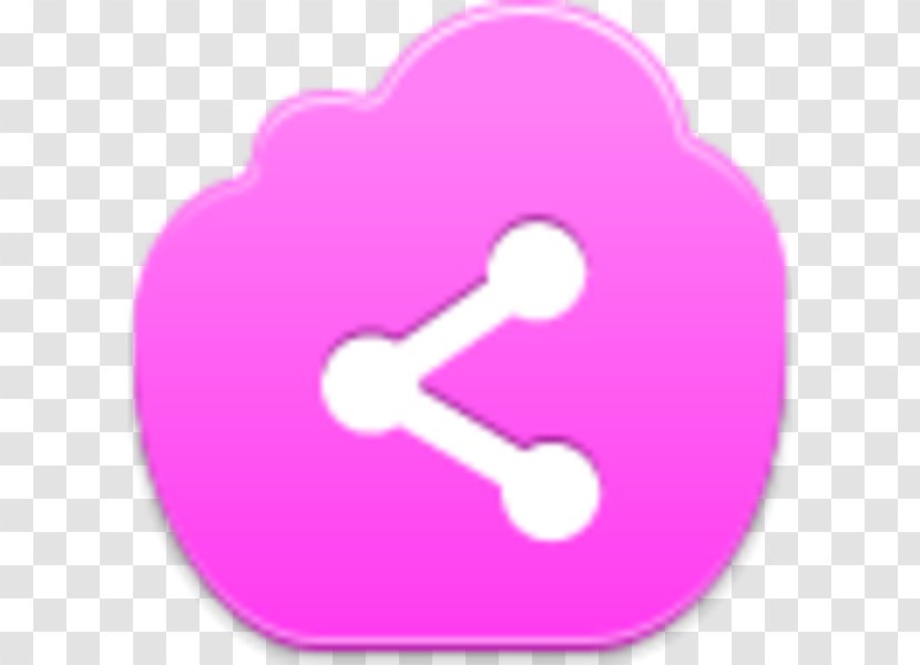 Share Icon Sharing Clip Art - Number - Pink Clouds Painted Transparent PNG