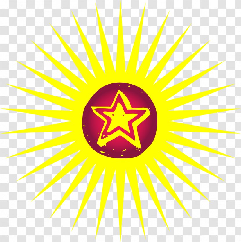 Pentagram Five-pointed Star Polygon Pentagon Pentacle - Yellow - Bright Five Pointed Transparent PNG