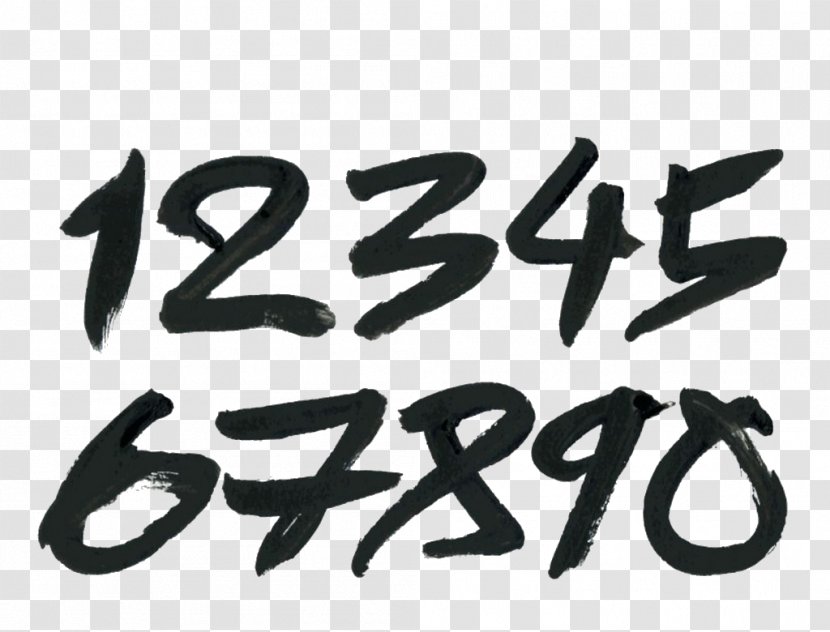 Calligraphy Brush Numerical Digit - Number - Writing A Pen Transparent PNG