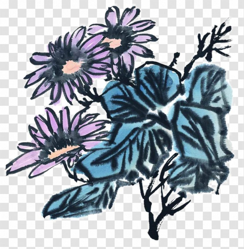 Ink Wash Painting U5199u610fu753b Chinese Chrysanthemum - Flower Arranging Transparent PNG
