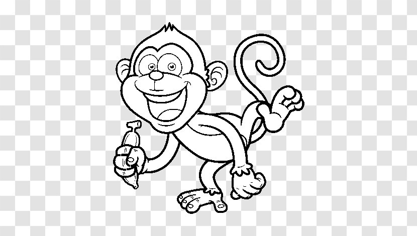 Drawing Cartoon Line Art - Heart - Monkey Transparent PNG