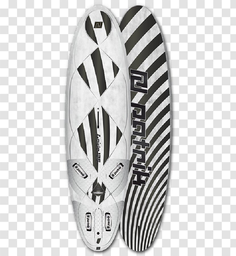 Windsurfing Freeride Surfboard - Black And White - Surfing Transparent PNG