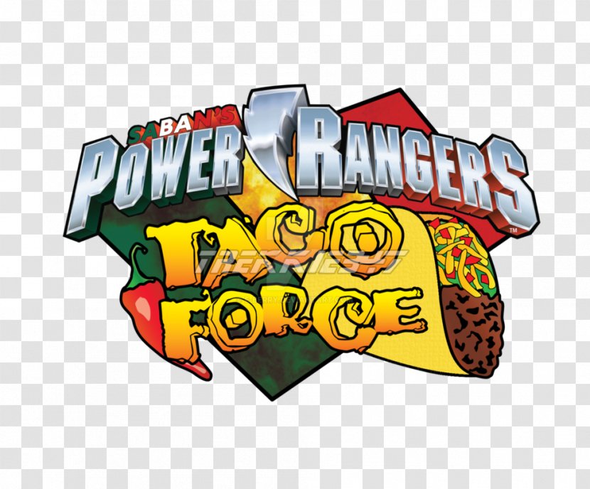 Taco Burrito Quesadilla Power Rangers Zord - Powerforce Insignia Transparent PNG