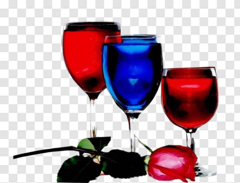 Wine Glass - Alcoholic Beverage - Kir Royale Cocktail Transparent PNG