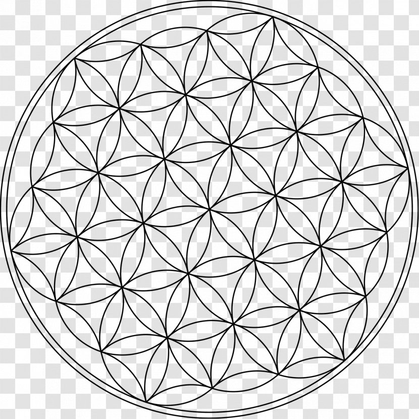 Overlapping Circles Grid Symbol Sacred Geometry Clip Art - Sri Yantra Transparent PNG