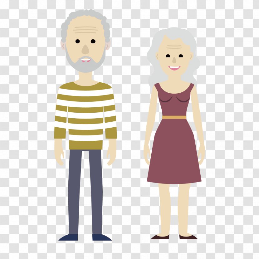 Euclidean Vector - Tree - Loving Old Couple Transparent PNG