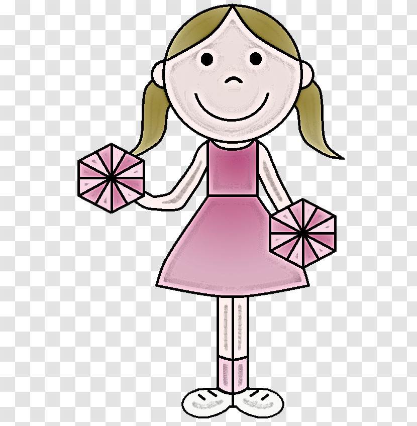 Cartoon Pink Smile Happy Pleased Transparent PNG