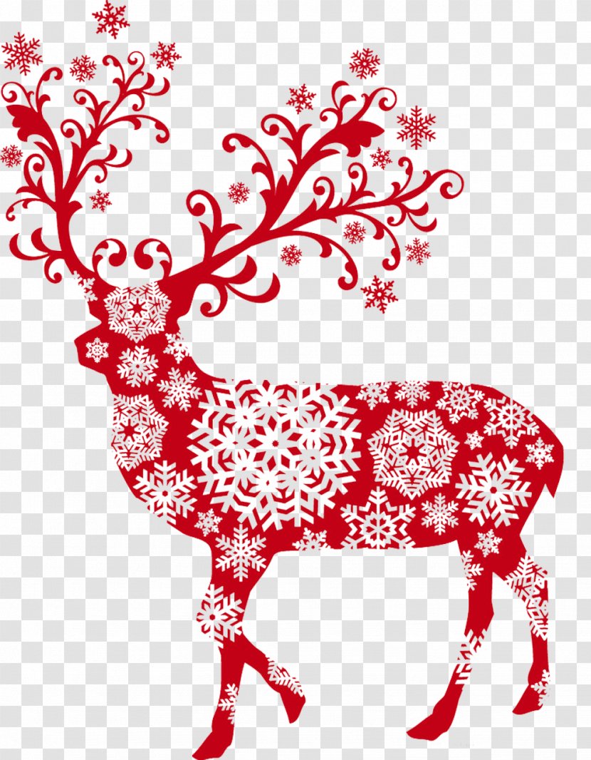 Reindeer Santa Claus Christmas - Silhouette - Pattern Elk Image Capture Transparent PNG