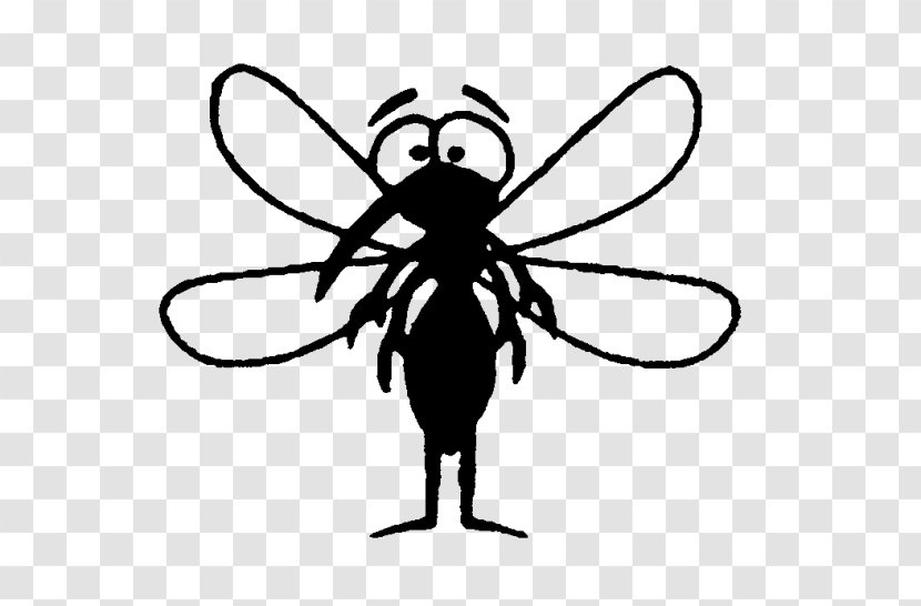 Clip Art Line Insect Black & White - Silhouette - M SilhouetteLarge Mosquito Netting Panels Transparent PNG