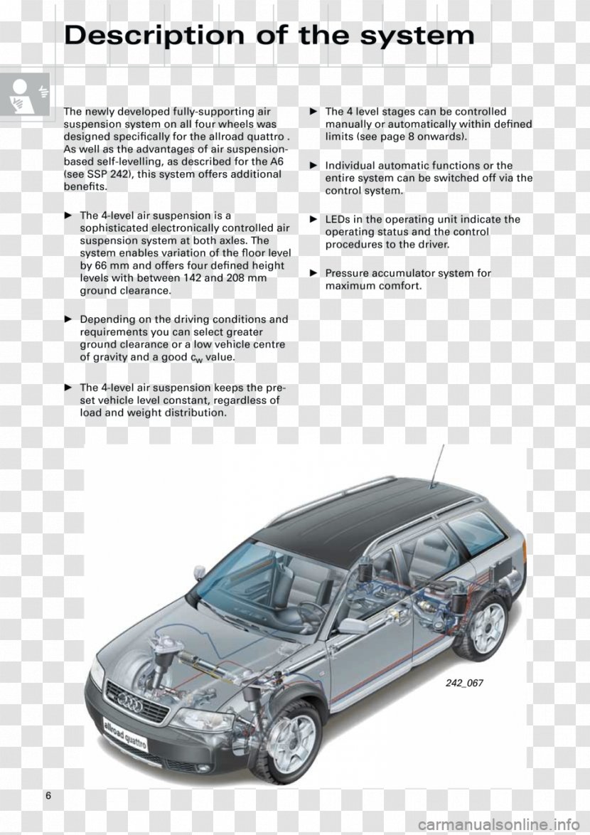 Audi A6 Allroad Quattro A8 Volkswagen Air Suspension Transparent PNG