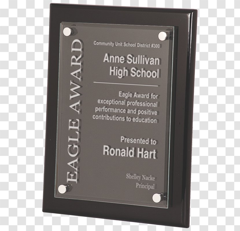 Commemorative Plaque Laser Engraving Award Poly - Badge Transparent PNG