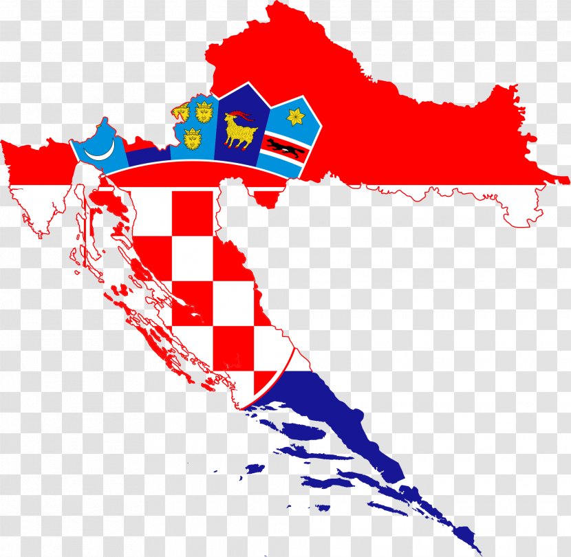 Flag Of Croatia Vector Map - Decorative Flags Transparent PNG