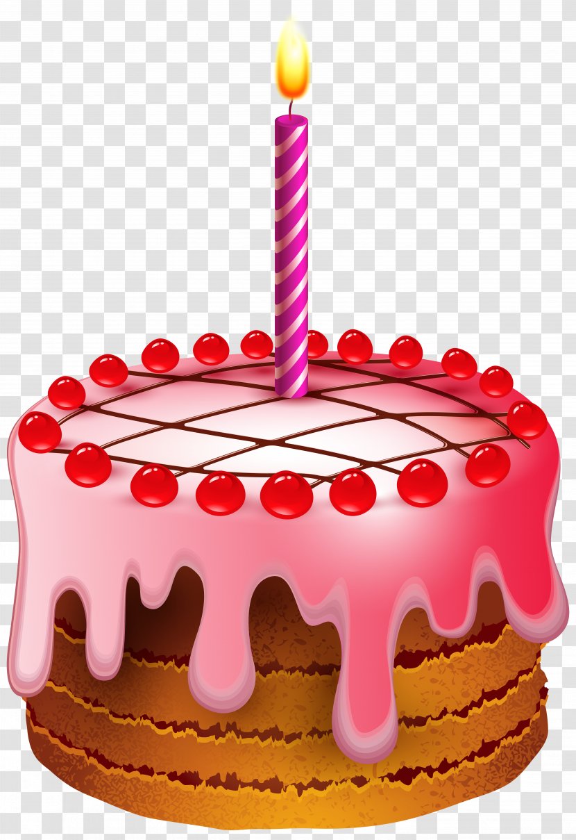Birthday Cake Clip Art - Rum - With Candle Transparent Image Transparent PNG