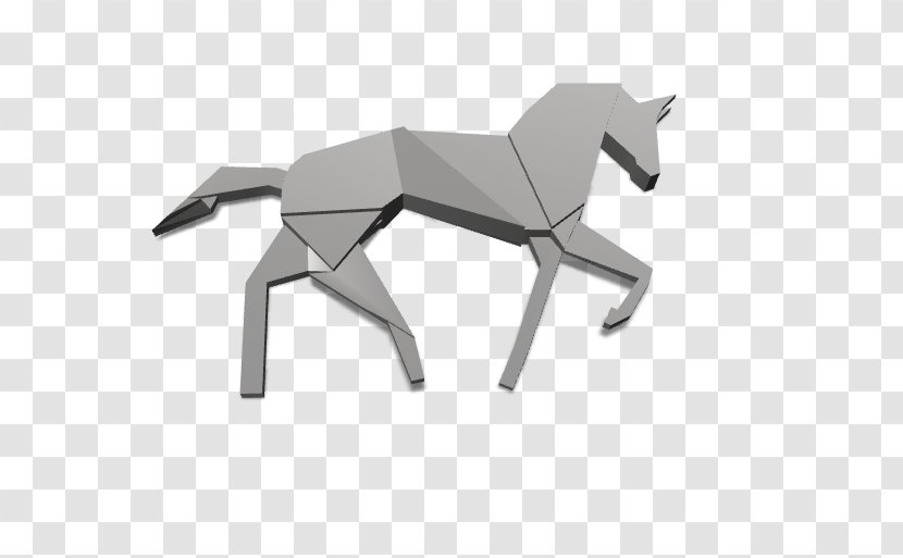 Paper Mustang Mane 3D Modeling Stallion - Mammal - Origami Horse Transparent PNG