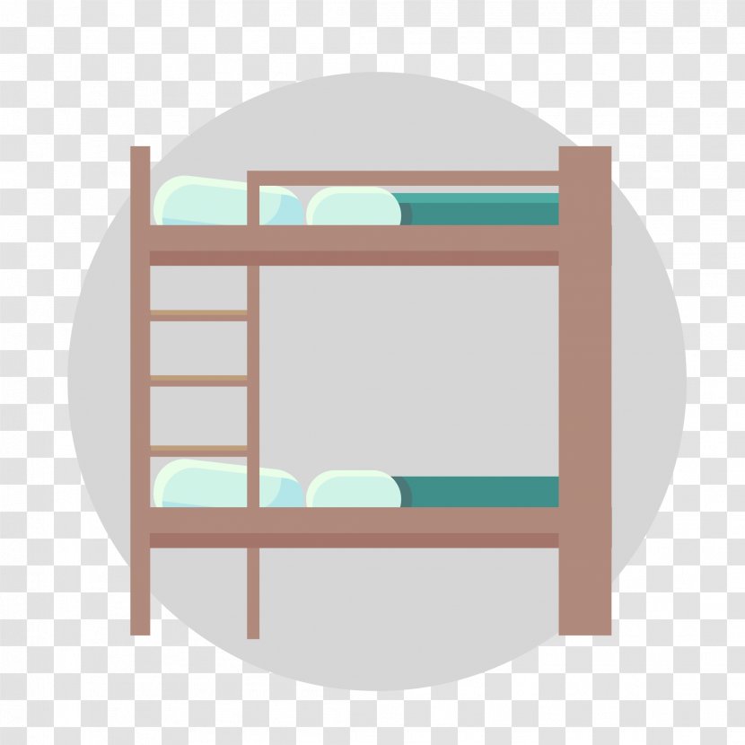 Bedroom Bunk Bed Shelf Table - Rectangle Transparent PNG
