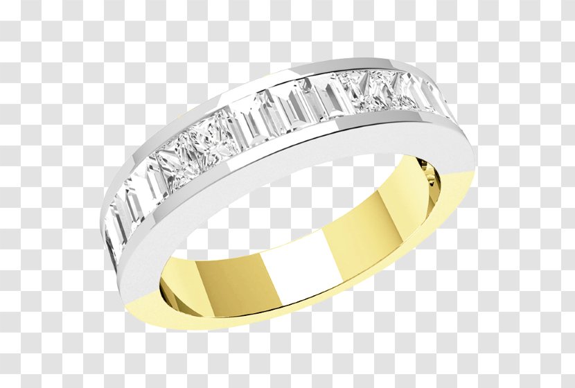 Wedding Ring Diamond Cut Eternity Princess - Marcel Tolkowsky Transparent PNG