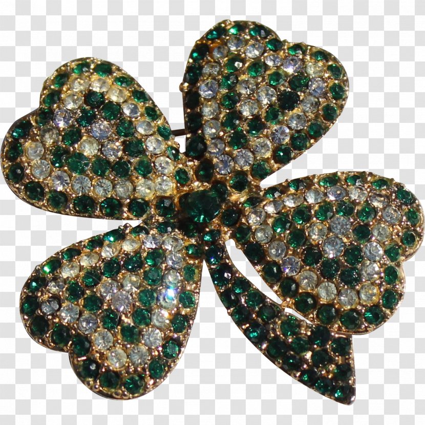 Brooch - Irish Four Leaf Clover Necklace Transparent PNG