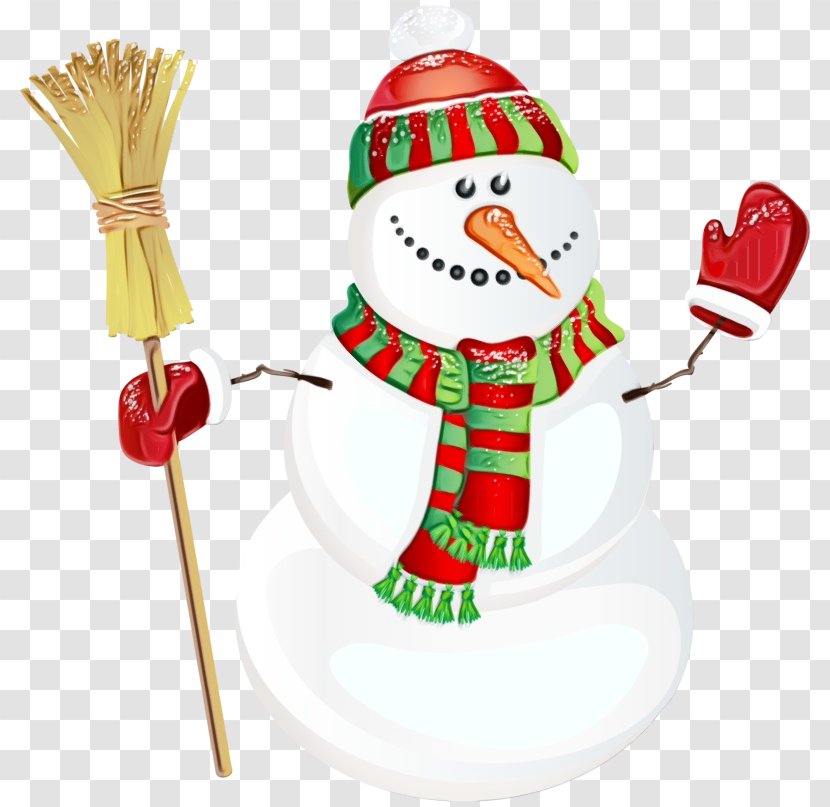 Christmas Watercolor - Snowman - Cartoon Snow Transparent PNG