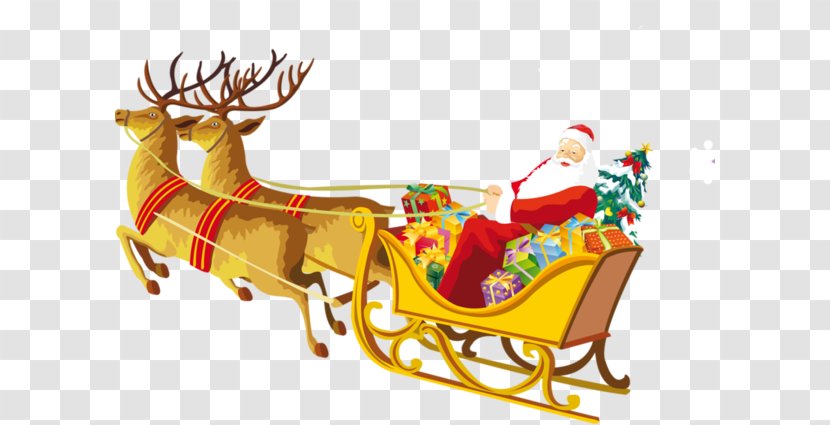 Santa Claus Reindeer Rudolph Christmas Decoration - Tree Transparent PNG