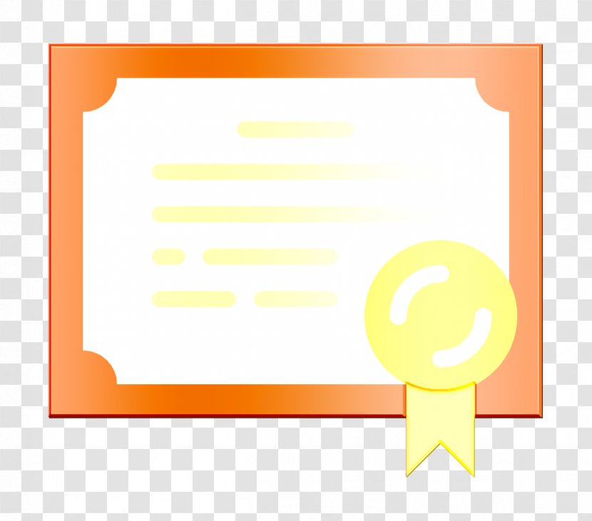 Office Elements Icon Contract Diploma - Orange - Logo Rectangle Transparent PNG