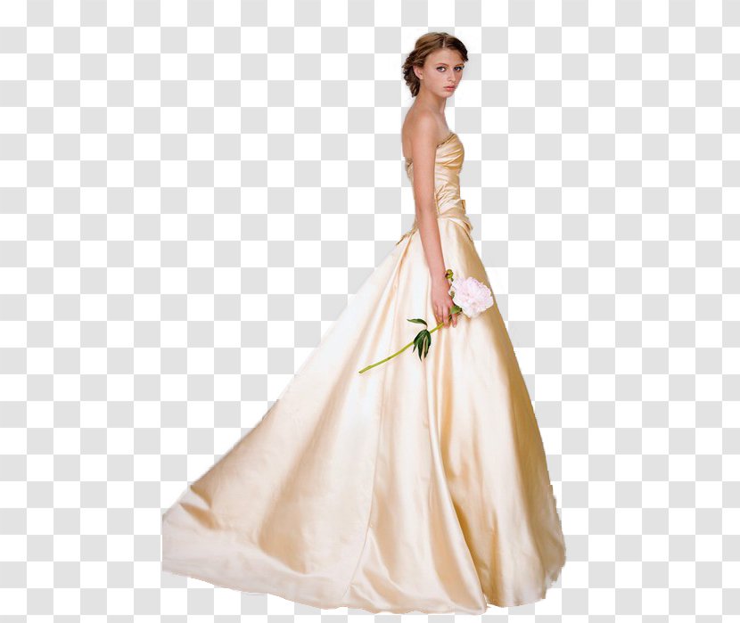 Wedding Dress Shoulder Cocktail Satin - Tree Transparent PNG