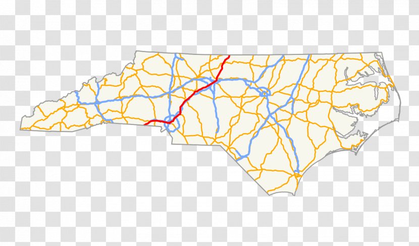 U.S. Route 29 In North Carolina Interstate 285 1 South - Us Highway System - Map Transparent PNG