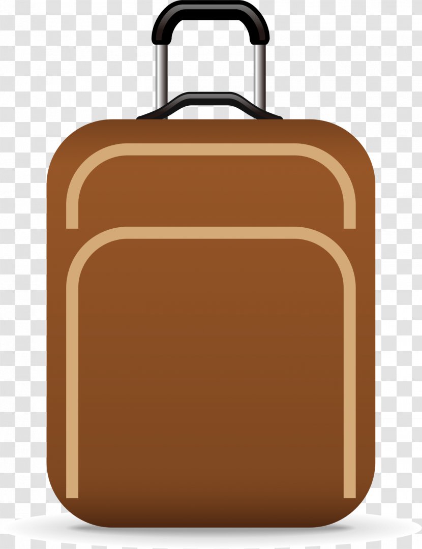 Suitcase Baggage Hotel Trolley - Simple Coffee Transparent PNG
