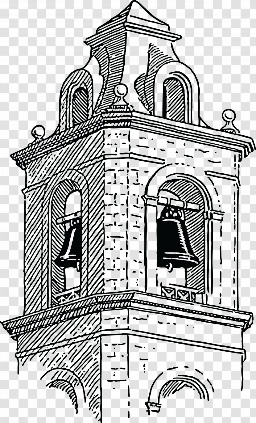 Bell Tower Clip Art - Artwork - Belfry Vector Transparent PNG