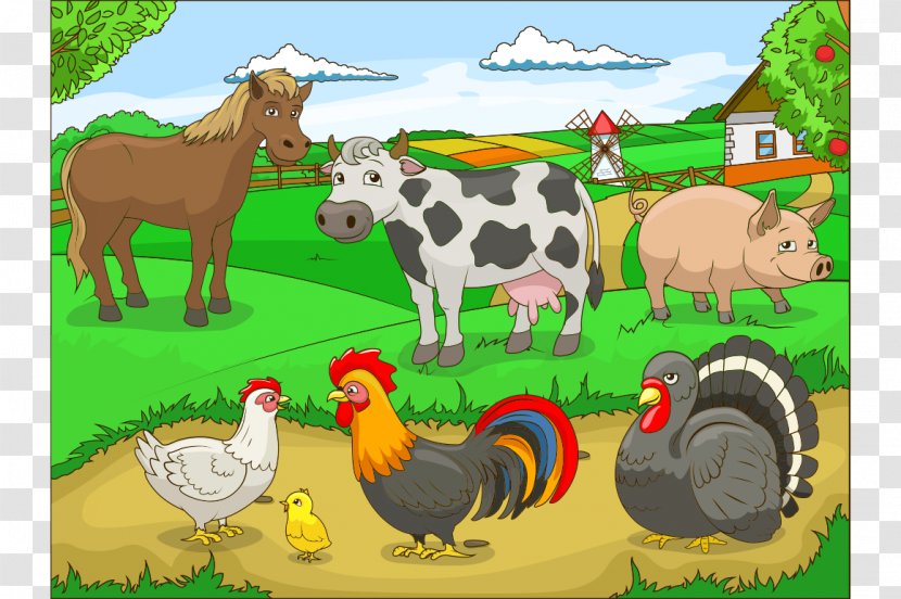 Cattle Farm Livestock - Royaltyfree - Farmer Flyer Transparent PNG