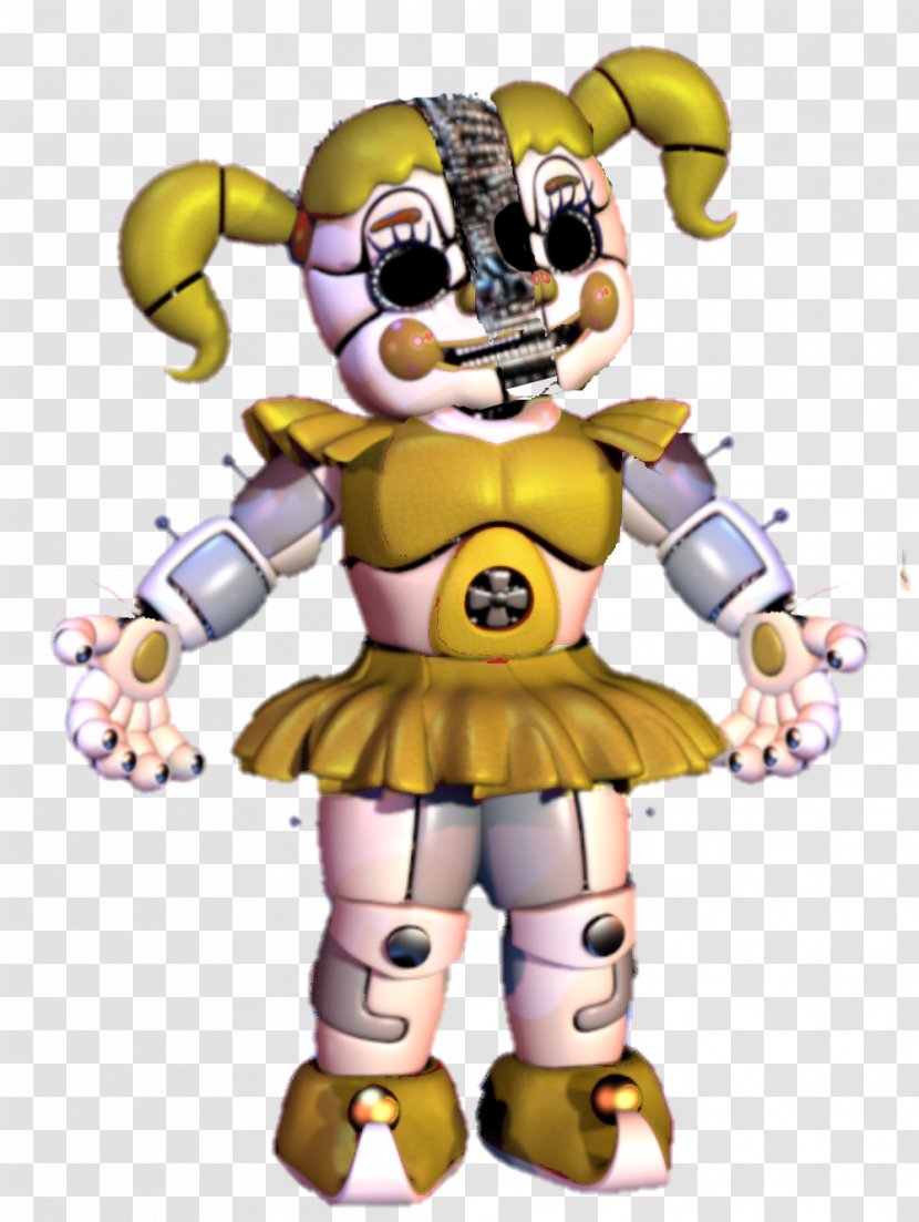 Five Nights At Freddy's: Sister Location Circus Infant Jump Scare - Robot - Golden Boot Transparent PNG