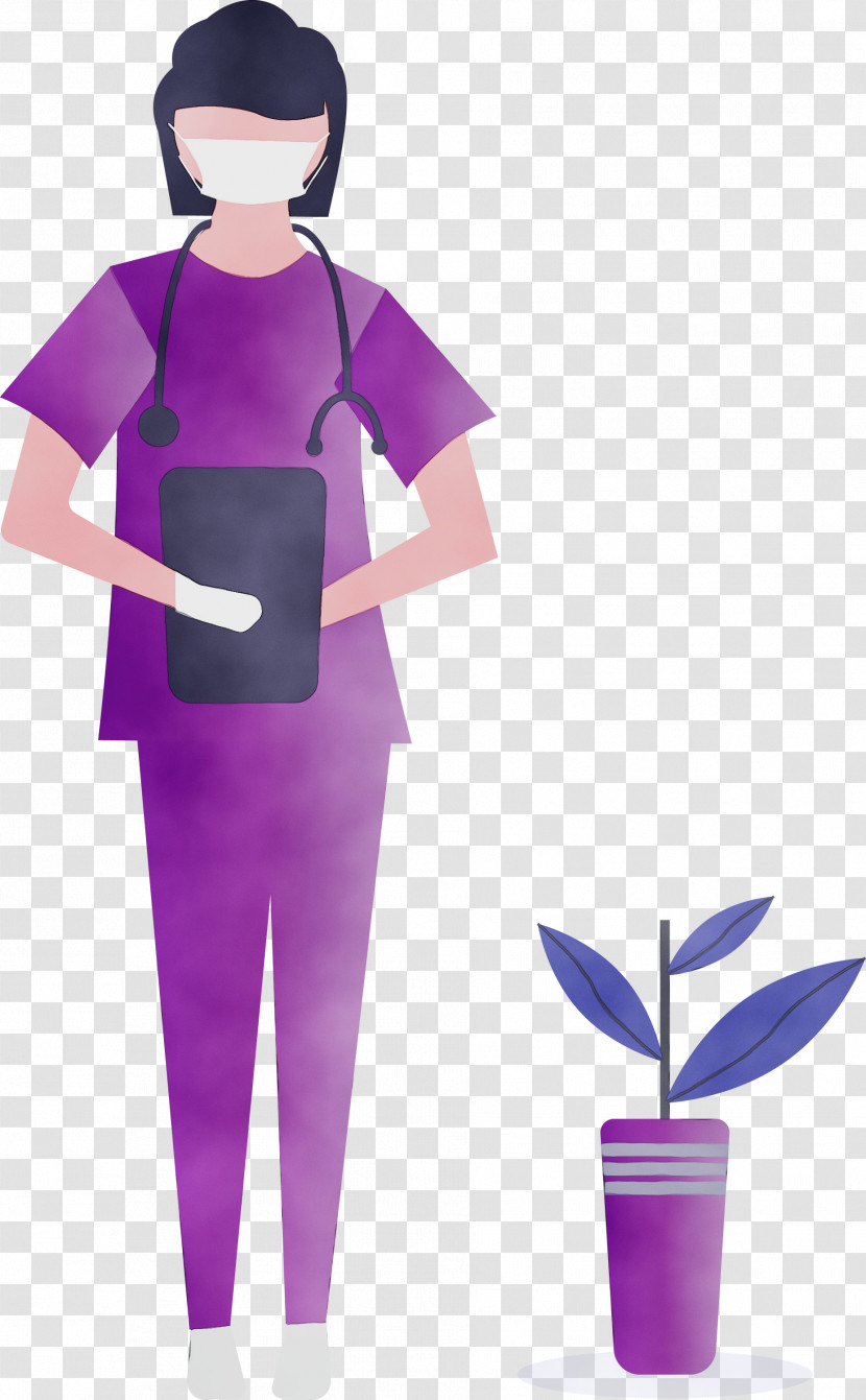 Violet Clothing Purple Costume Neck Transparent PNG