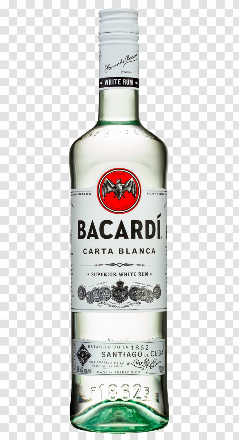 Bacardi Superior Light Rum Cocktail Liquor - Mojito Transparent PNG
