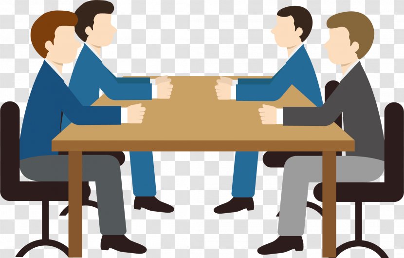 Business Partnership Meeting Infographic - Furniture - Vector Team Transparent PNG