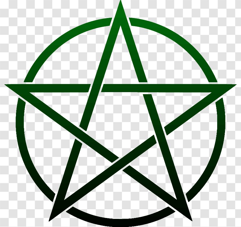 Pentagram Pentacle Symbol Clip Art - Green - Dark Transparent PNG
